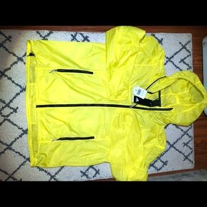 NWT Adidas neon Terrex packable windbreaker
